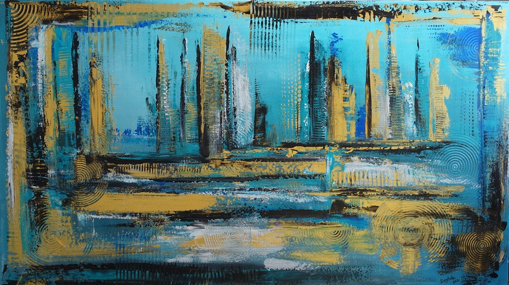 Abstrakte Unikate handgemalt in Acryl
