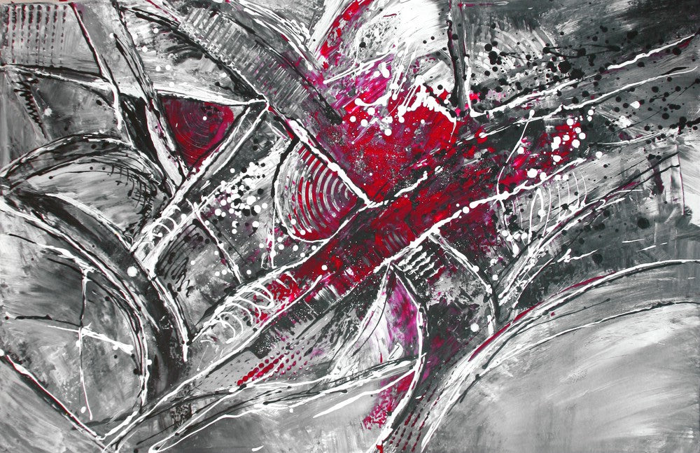 Acrylgemälde abstrakt mit Acrylfarben auf Leinwand