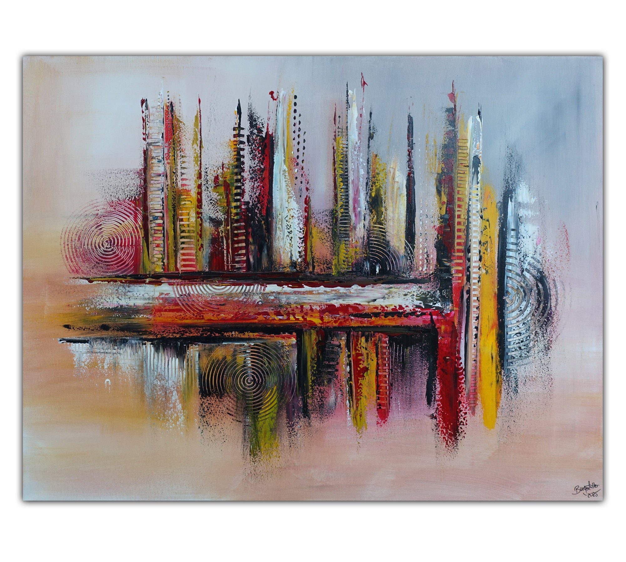 Alice Springs - abstraktes Acrylbild braun rot - moderne Kunst Malerei