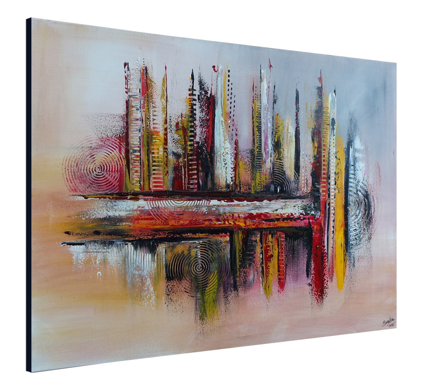 Alice Springs - abstraktes Acrylbild braun rot - moderne Kunst Malerei