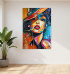 Frauenportrait Acrylbild modern - buntes Gemälde 70x100