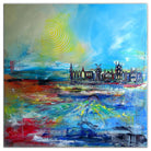 Amsterdam - abstraktes Wandbild, Leinwandbild, Original Acrylgemälde 100x100
