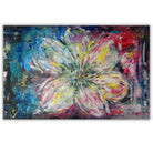 Modernes Blumenbild in Acryl, abstraktes Wandbild Blumen 150x100