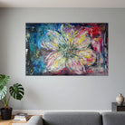 Modernes Blumenbild, abstraktes Wandbild Blumen