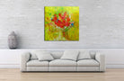 Blumenbild abstrakte Kunst Tulpen handemalt Original Gemaelde