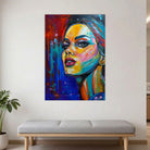 Frauenportrait als Pop Art Acrylbild Original Gemälde