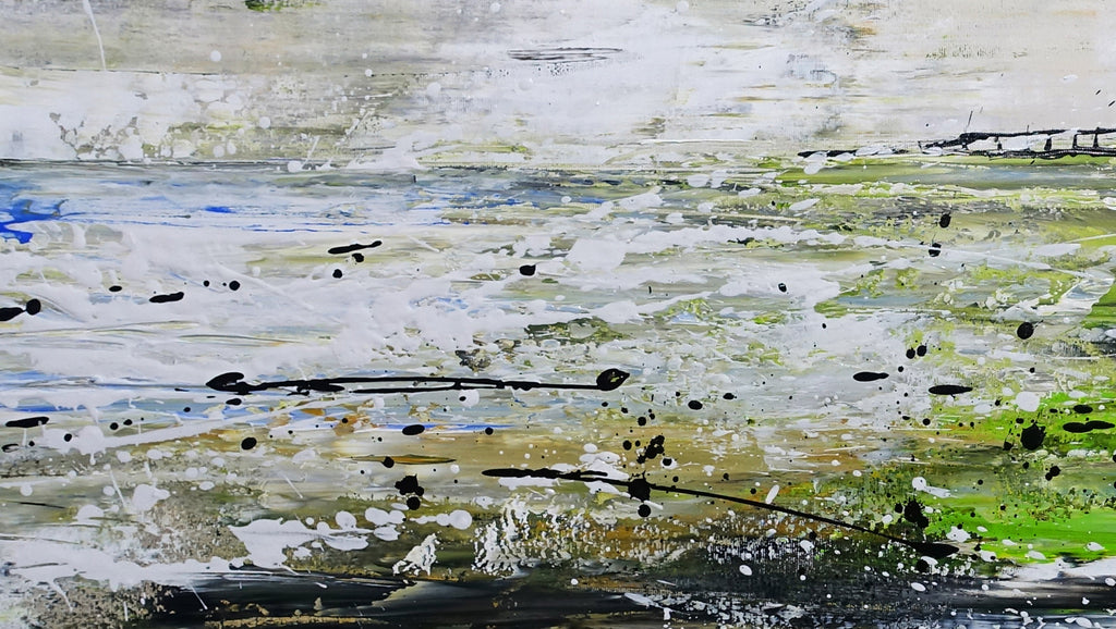 Die Insel - abstraktes Gemälde Leinwand Baum See