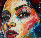 abstraktes Kunst Gesicht 130x90