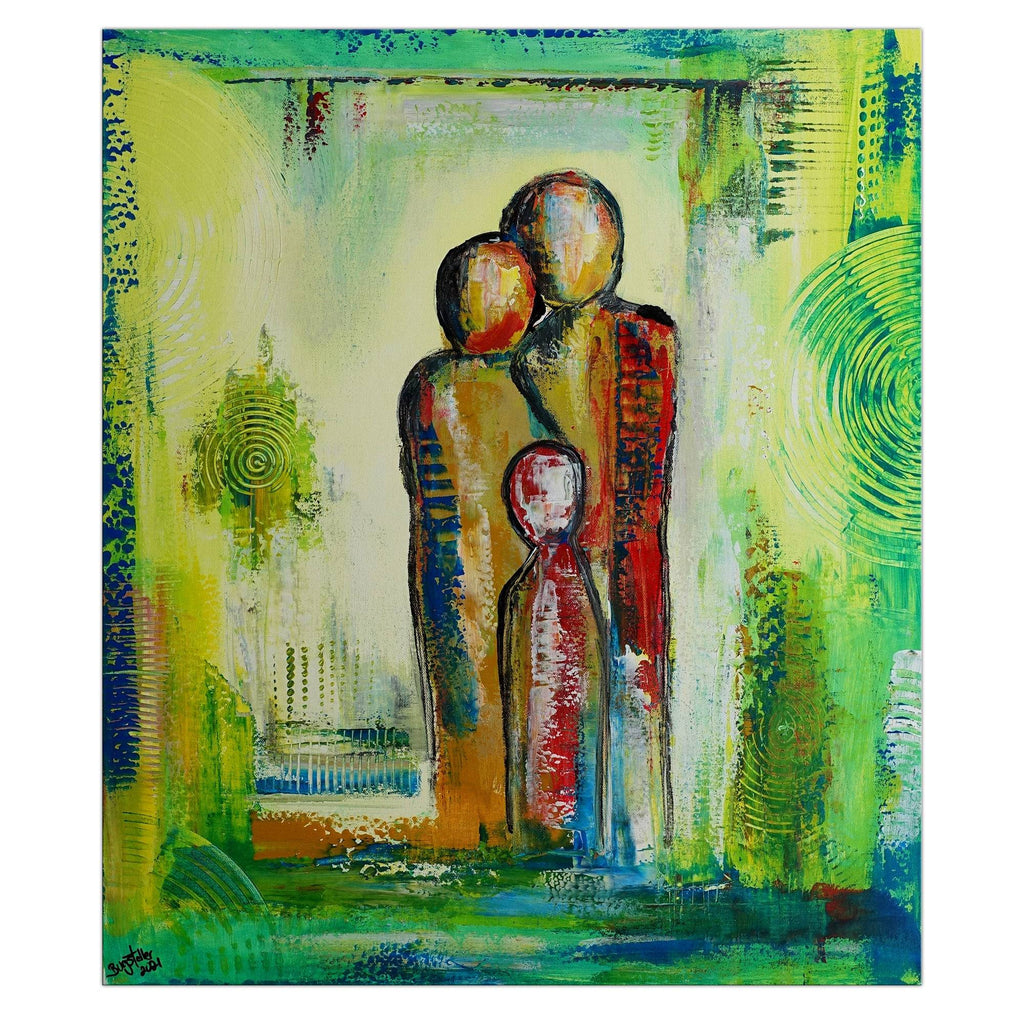 figuren malerei wandbild acrylbild modern