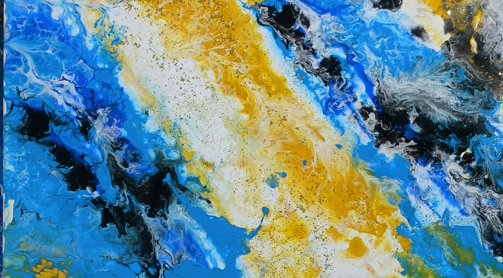 Farbenfluss abstraktes Acrylbild
