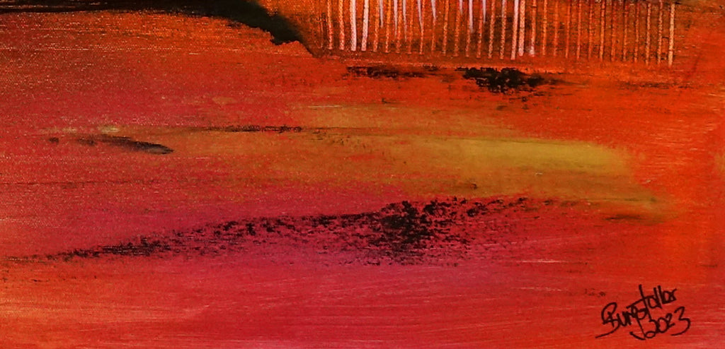 Flames - abstraktes Wandbild rot, Acrylbild abstrakte Malerei 100x80cm