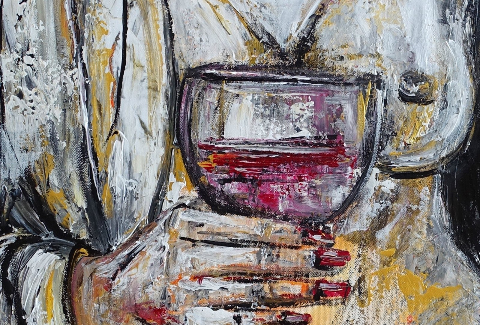 Frau mit Weinglas d1