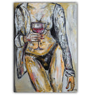 Frau mit Weinglas - modernes erotisches Gemälde Acrylbild 70x100