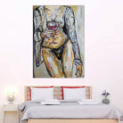 Frau mit Weinglas - modernes erotisches Gemälde Acrylbild w2