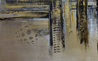 Goldfund Abstraktes Wandbild silber gold Malerei Kunstbild