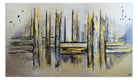 Goldfund Abstraktes Wandbild silber gold Malerei Kunstbild Unikat handgemalt 140x80 k