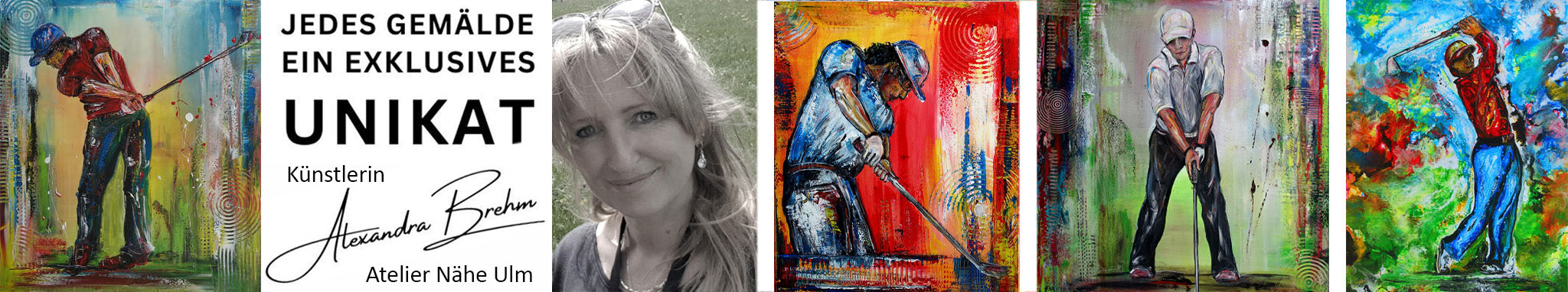 Golfbilder gemalt Golfer Gemälde Golspieler Bilder Golfkunst Malerei