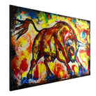 Gordito 26 - Handgemaltes Stier Bild Fluid Art, Stiergemälde 150x100cm