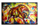 Gordito 26 - Handgemaltes Stier Bild Fluid Art, Stiergemälde XXL