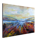 Segelboot Bild abstrakte Landschaftsmalerei Küste Meerbild