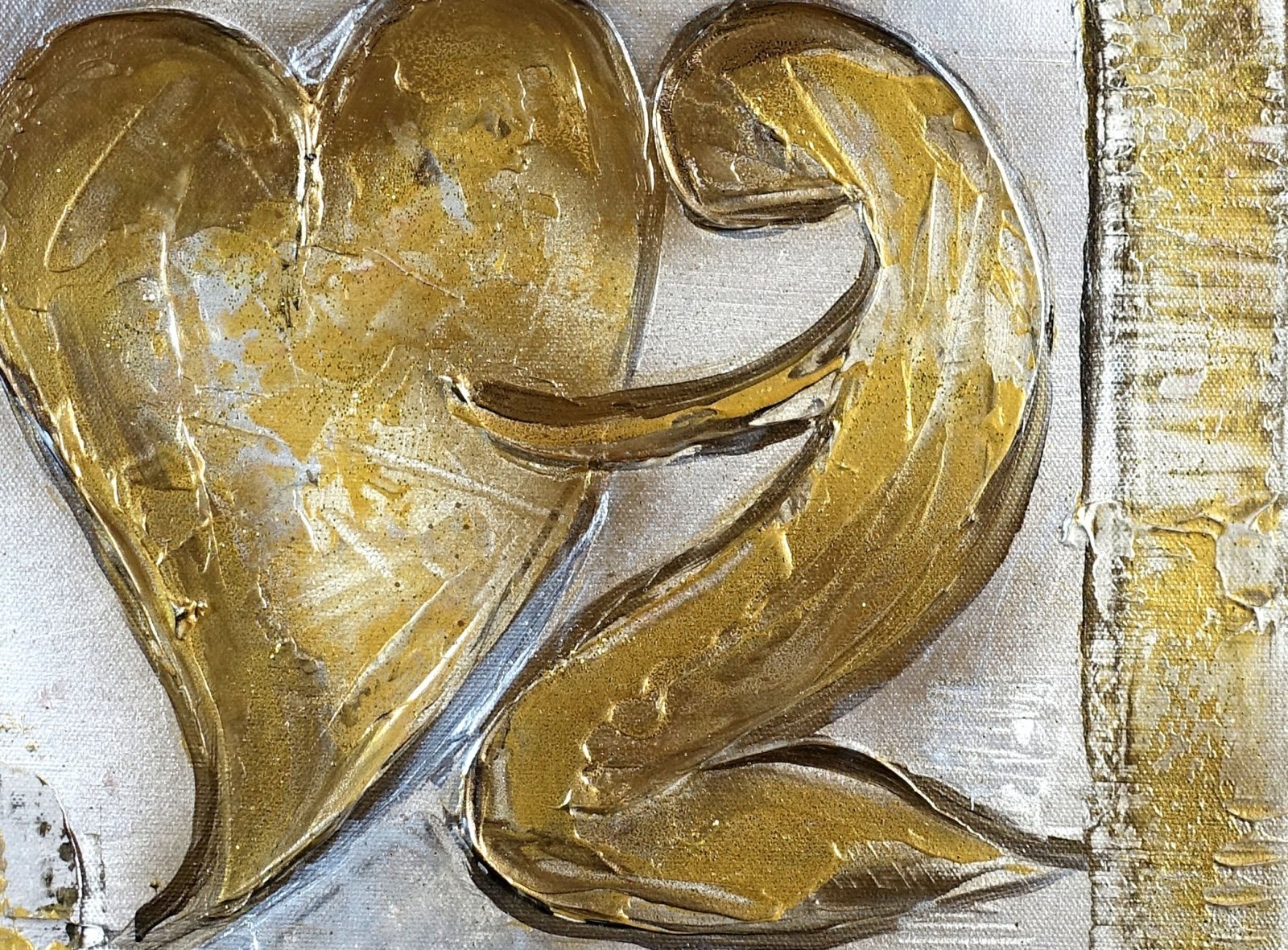 Herzbild gemalt Figur det2