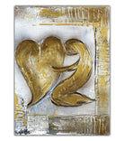 Herzbild gemalt Figur Acrylgemaelde Leinwand