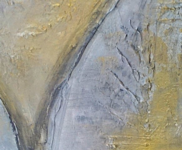 Herzbild gold silber handgemalt Acrylbild