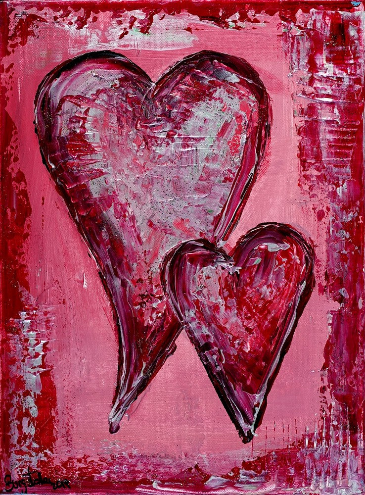 Herzen gemalt Herzgemälde Herzmalerei
