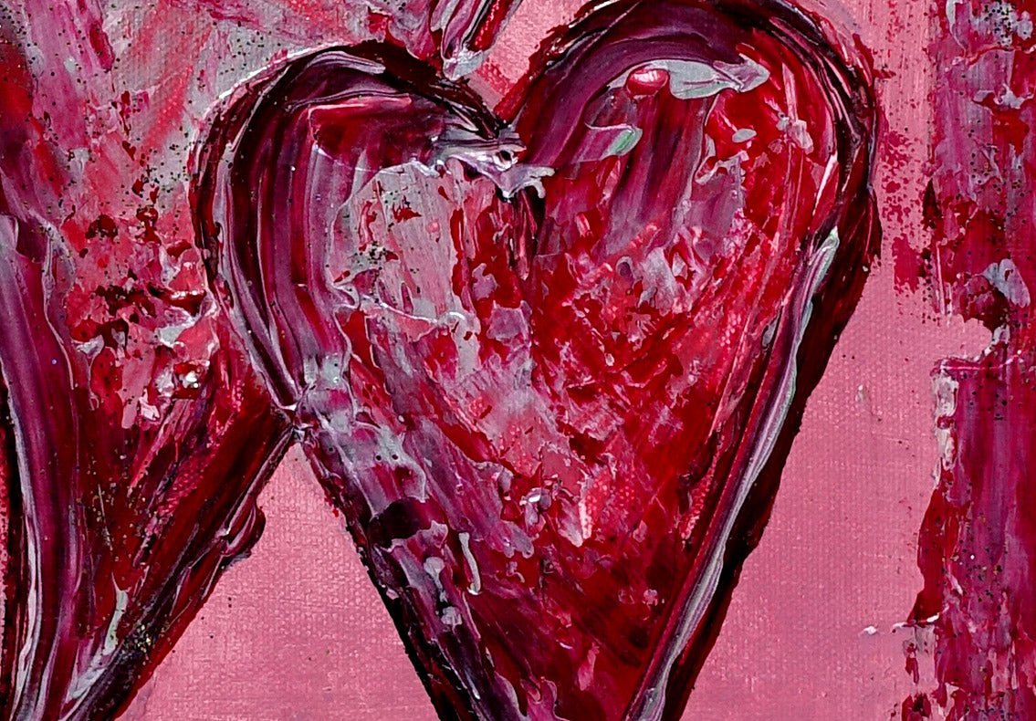 Zwei Herzen - Herzbild Geschenk