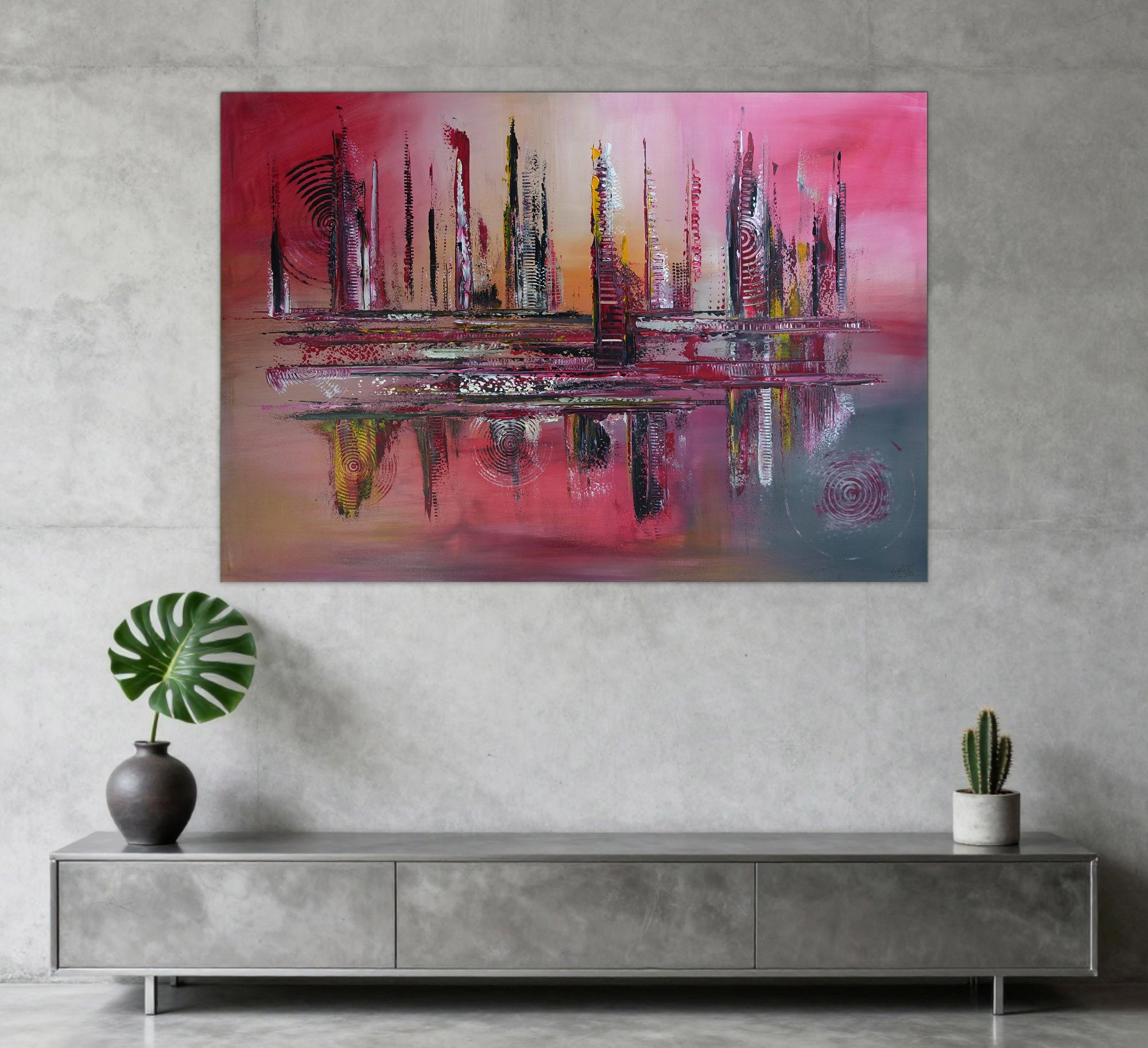 Abstraktes Acrylbild Leinwand Original Gemälde moderne Kunst 130x90