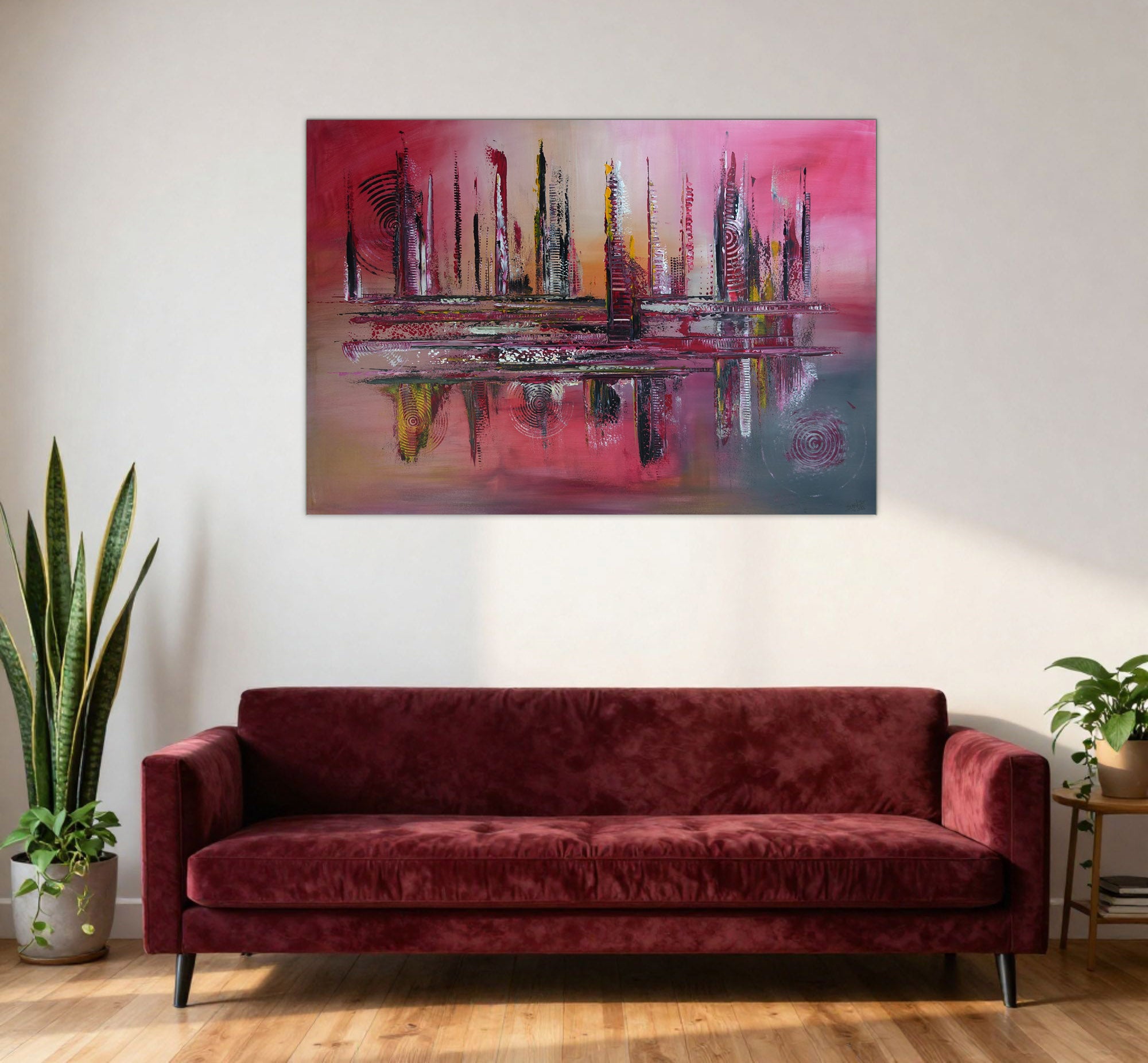 Abstraktes Acrylbild Leinwand Original Gemälde moderne Kunst
