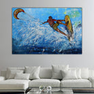 Leinwandbild Kitesurfer 1 Kunst Gemälde Sport Malerei