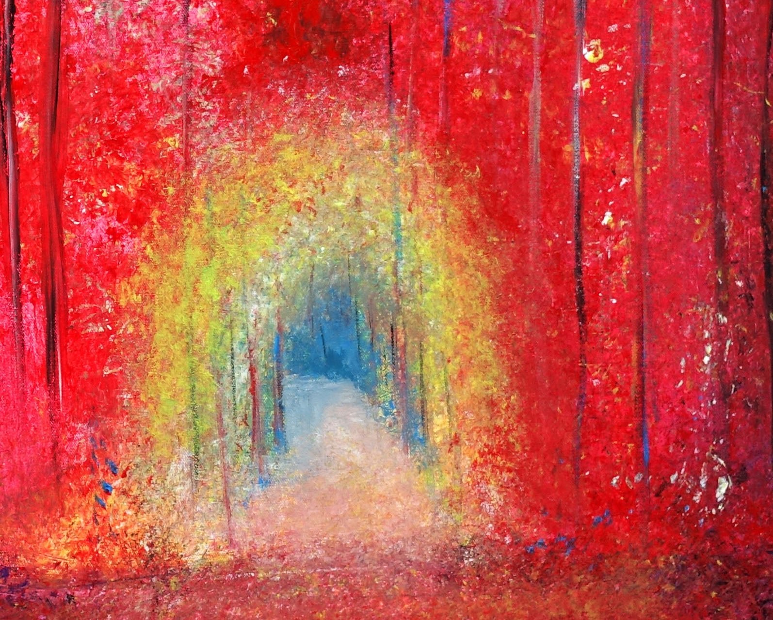 Abstraktes Original Gemälde rot lila