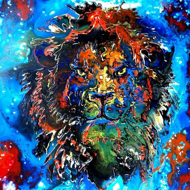 Handgemalte Löwenbilder - Tiger Gemälde