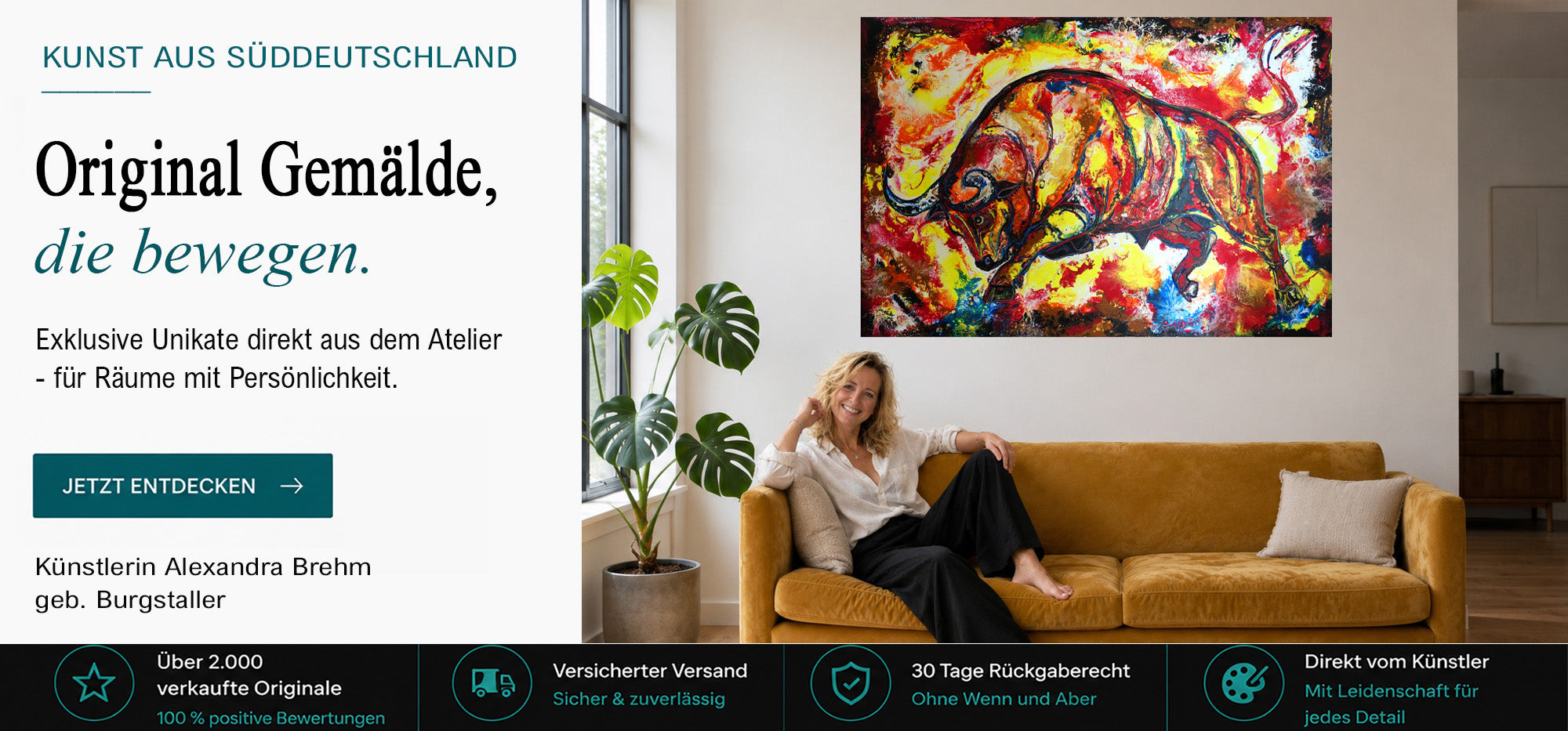 Moderne Gemälde Originale kaufen - abstrakte Künstler Bilder 1