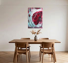 Acrylmalerei mit roter Mohnblüte, modernes Blumen Gemälde 40x60