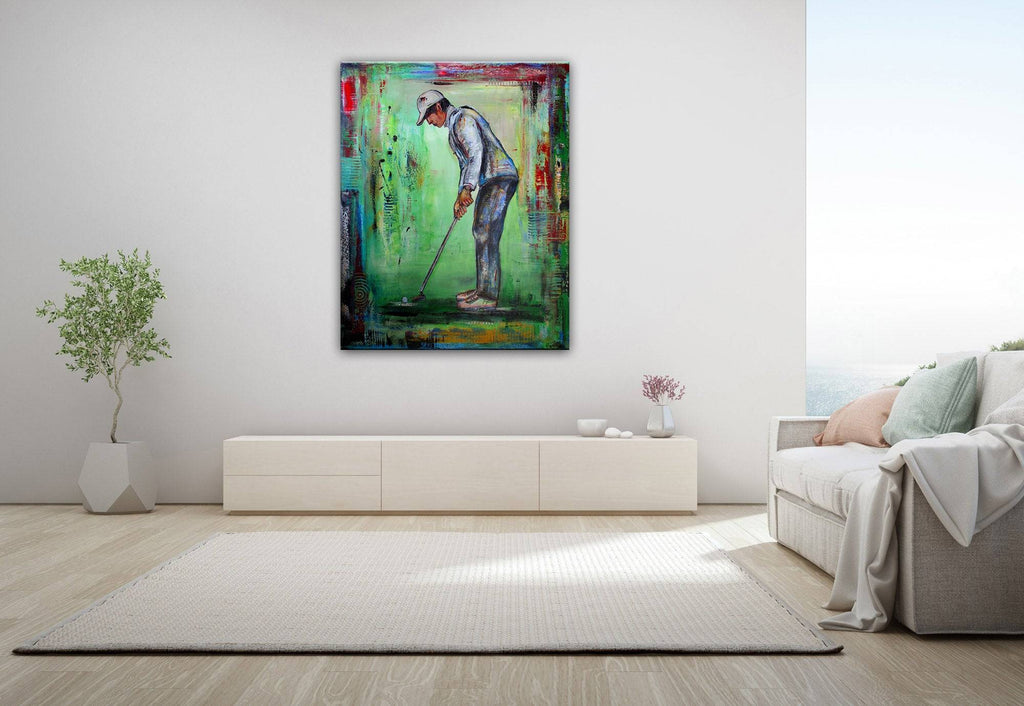 Putten Golfspieler gemalt Golf Malerei Bilder Gemälde 2305 1