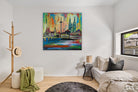 Regensburg Stadt Skyline Wandbild abstrakt Brückturm