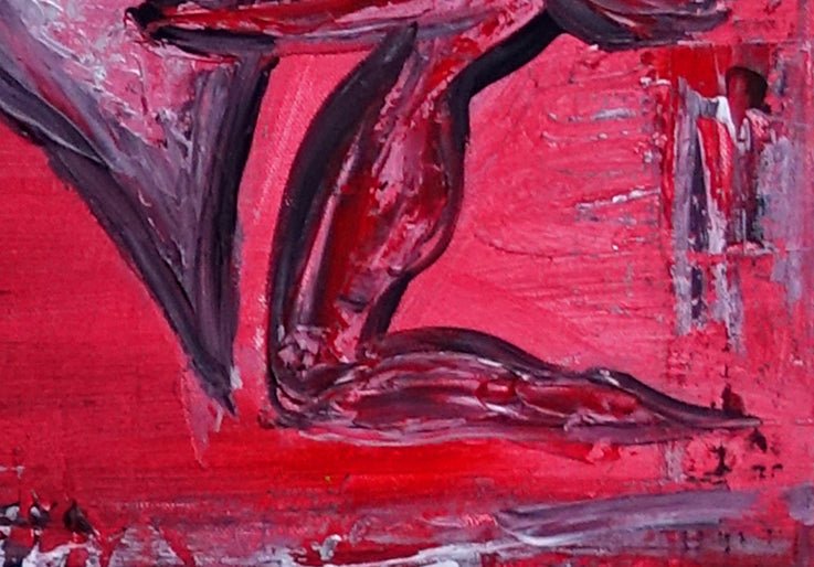 Rotes Herzbild Acrylgemälde