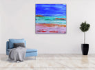Sardinien Spiaggia Rosa Bild abstrakt - Acrylbild Leinwand 80x80