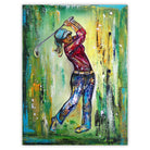 Golfbild handgemalt, Golf Gemälde Original Acrylbild 60x80