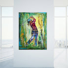 Golfbild Golf Gemälde Original Acrylbild 60x80