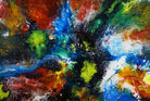 Abstrakte Kunst blau gelb det1