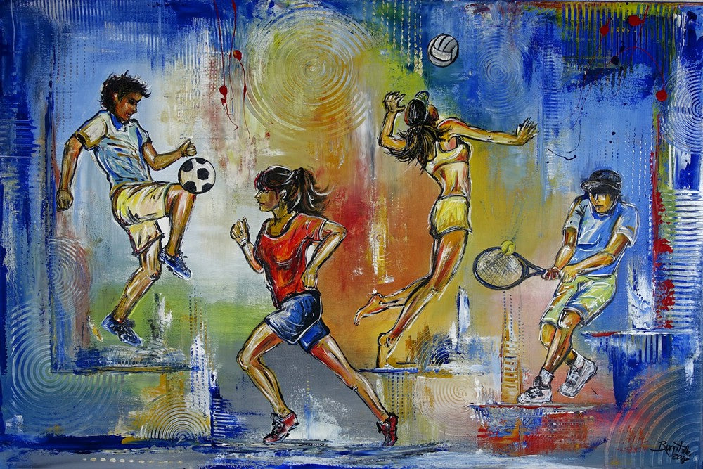 Sportmalerei Acrylbilder Leinwand