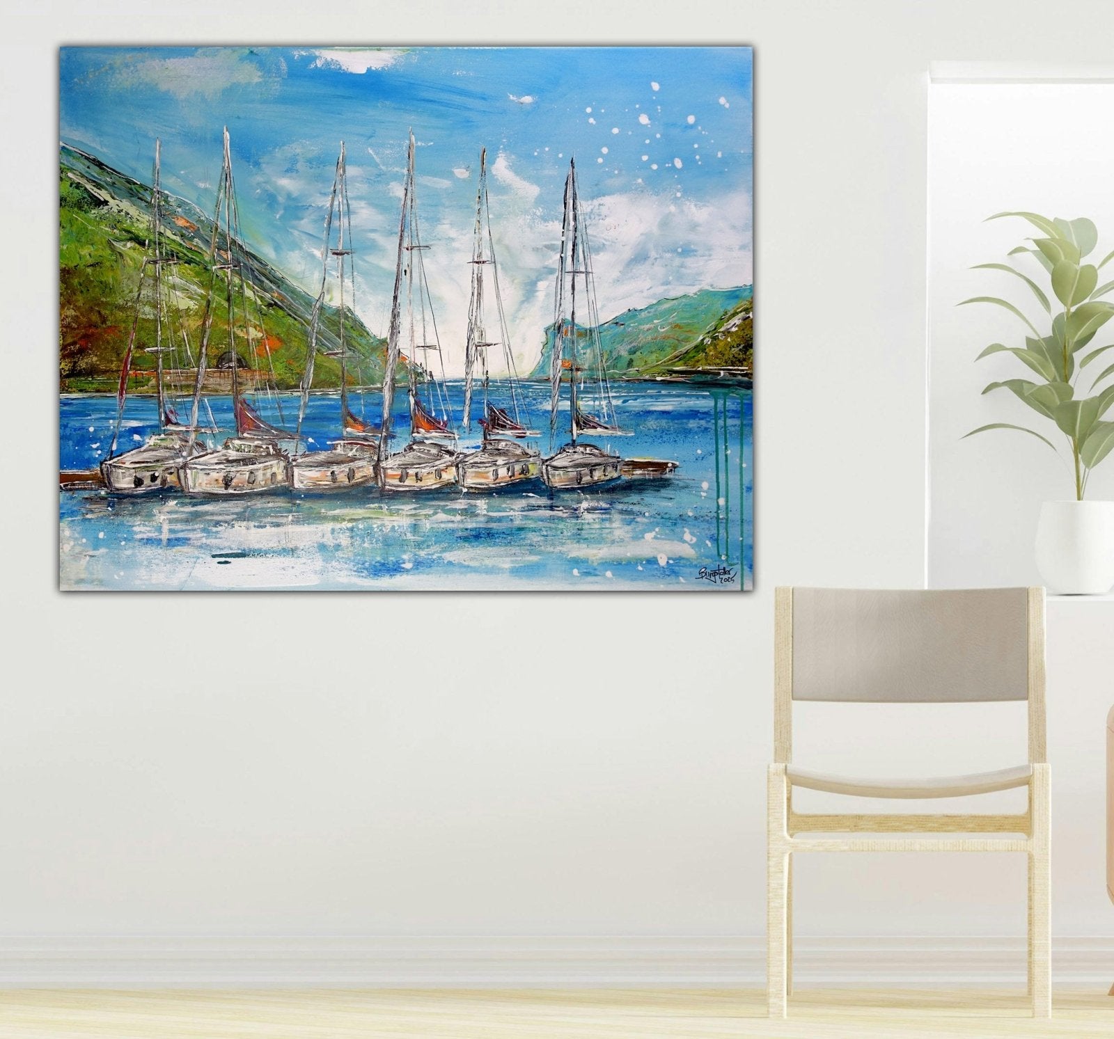 Torbole Bild Gardassee - Segelboote Gemälde