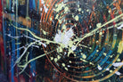 Torino abstrakte Malerei Acryl rot blau det5