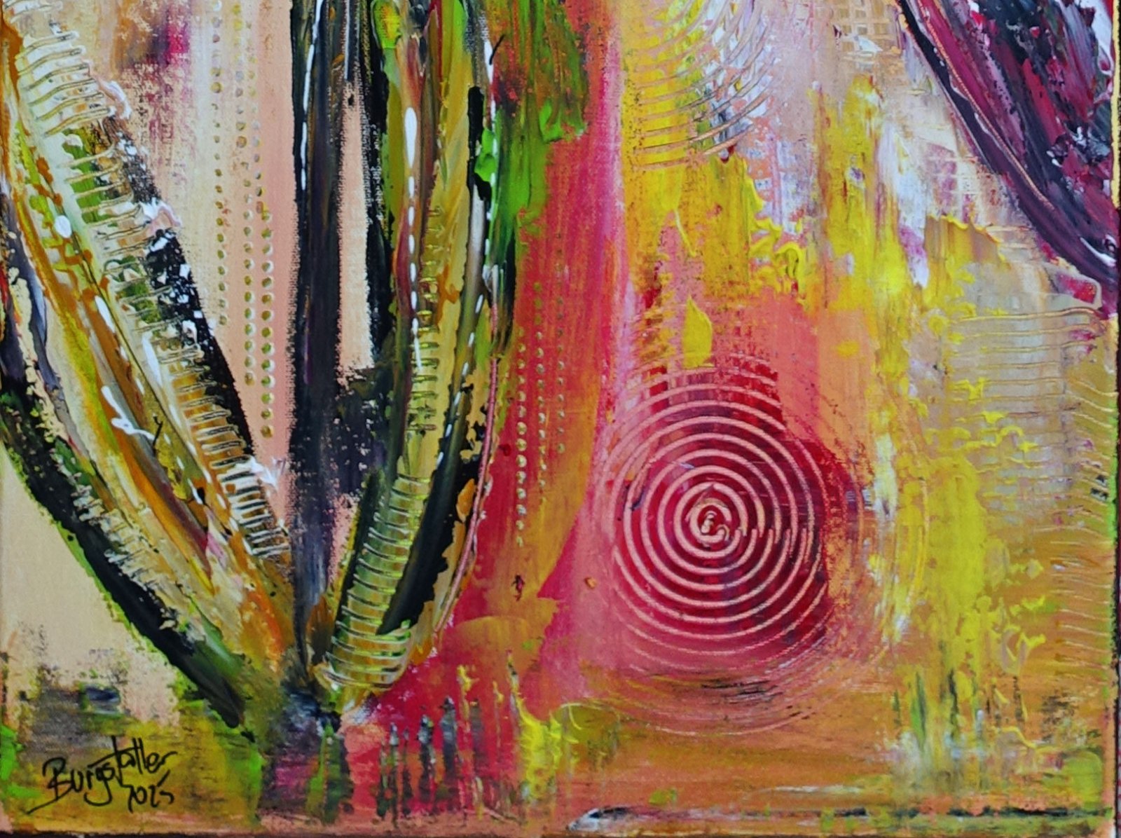 Tulpe abstrakt gemalt Blumenbild