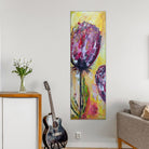 Tulpe abstrakt gemalt, buntes Blumenbild Acrylgemälde