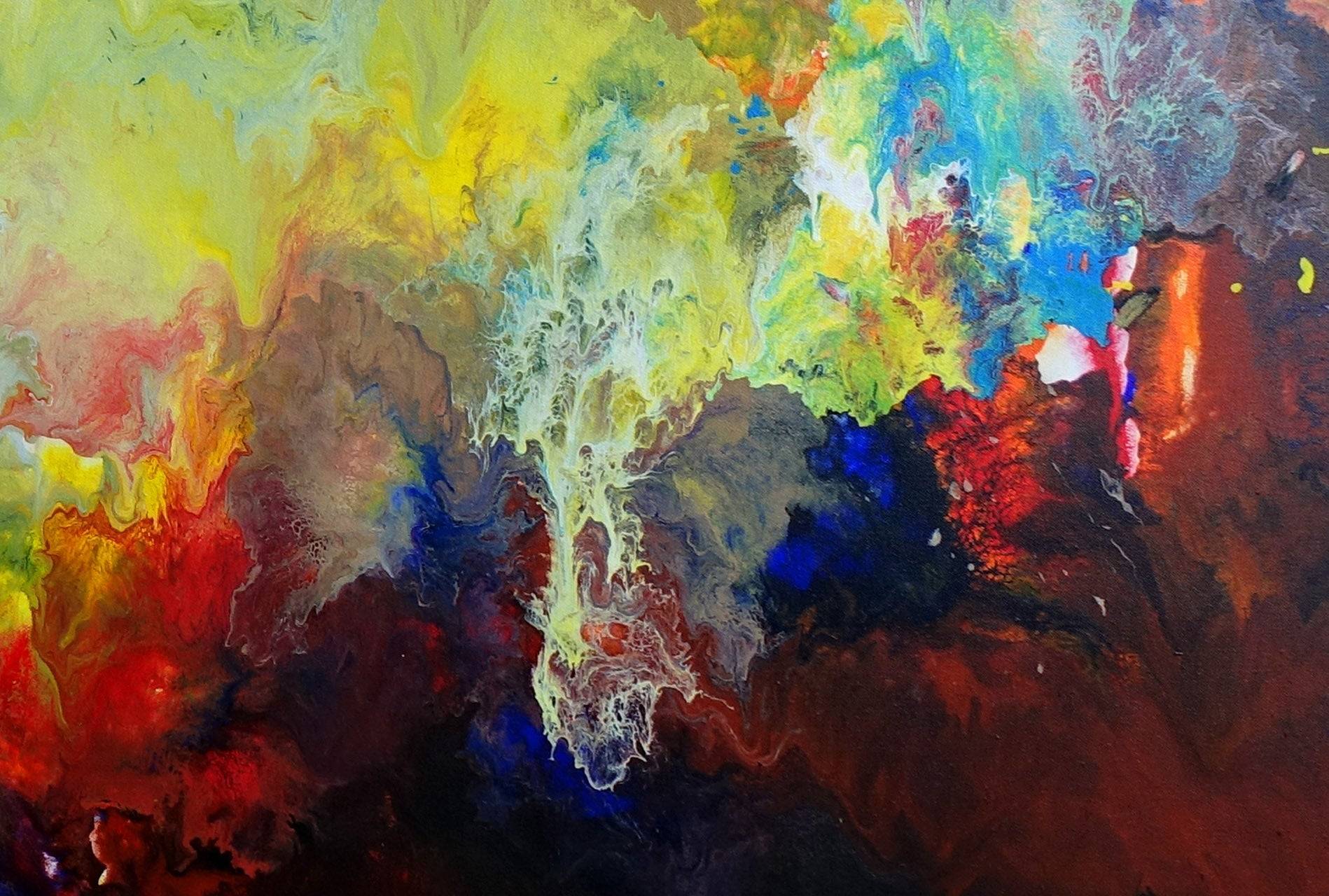 Abstraktes Bild XXL Malerei Wandbild Acryl Detail1