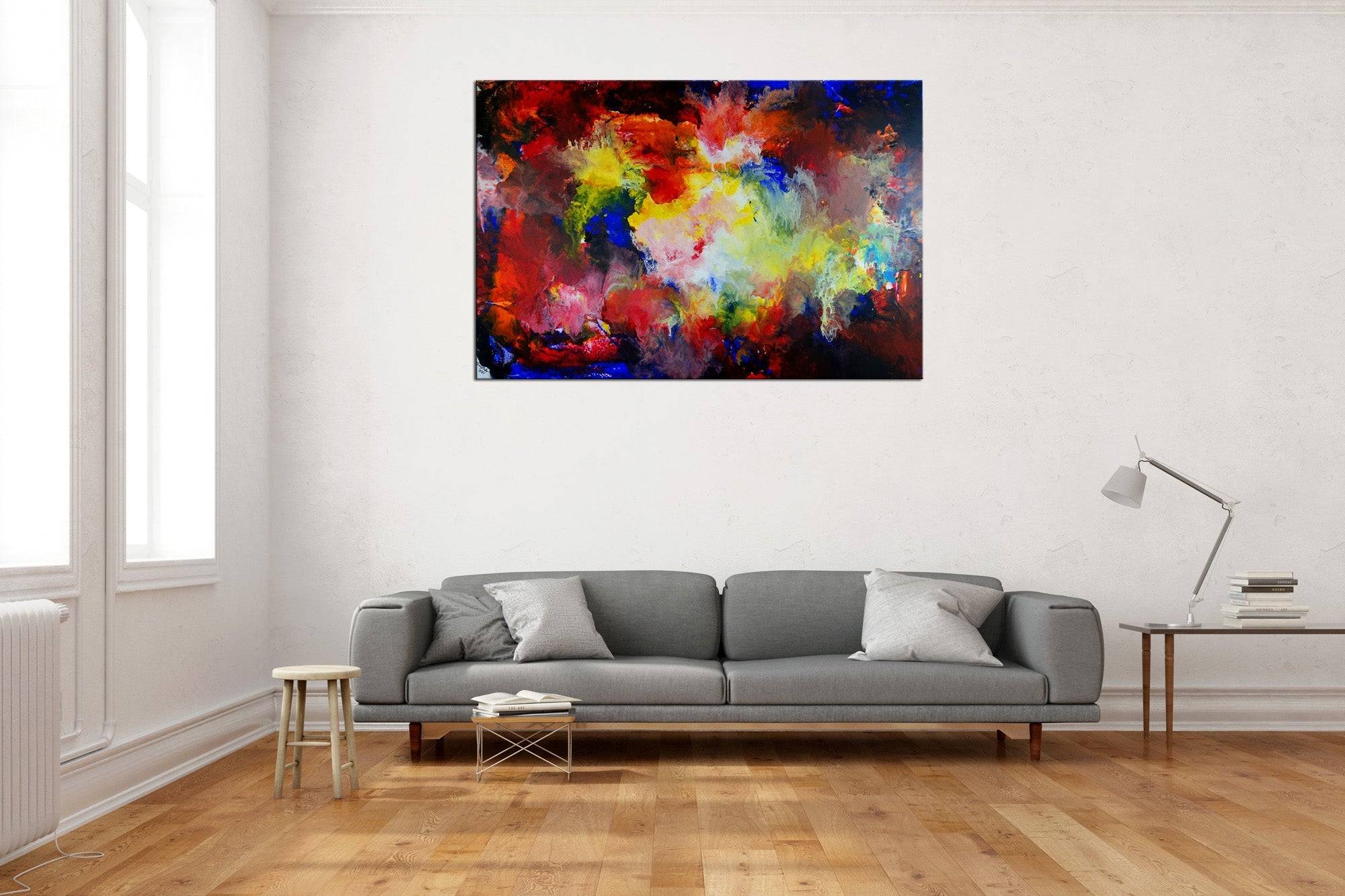 Abstraktes Bild XXL Malerei Wandbild Acryl Wandbilder fuer Wohnzimmer
